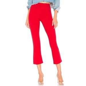 Revolve Lovers and Friends Lee Crop Pants Flare Wide Leg High Waist Red Small